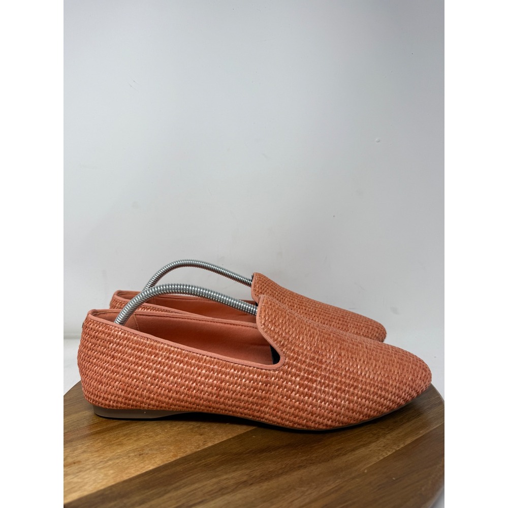 Birdies The Starling Woven Coral Orange Raffia Loafers Flats Womens 12